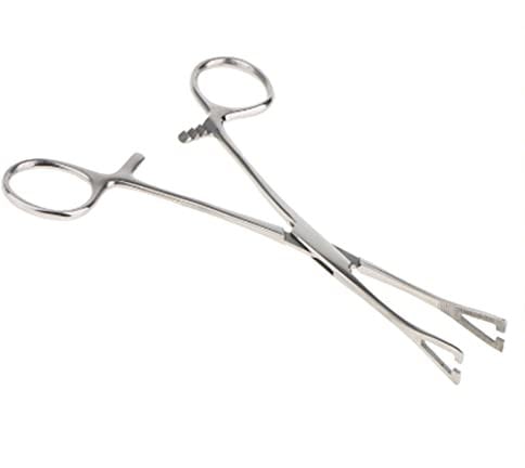 Qusedwey Triangle Opening Plier Clamp Piercing Forcep Tool Stainless Steel Body Piercing Plier Body for Ear Lip Nose Tongue