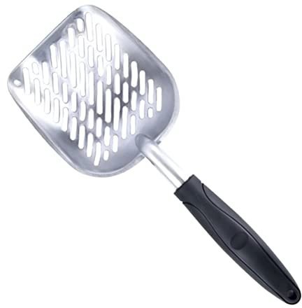 COLLBATH Schaufel für Katzenstreu Katzentoilette Spender Verklumpung Sichter Katzenfutterschaufel mit Clip pet Supplies Easy putz swor Outdoor-Schaufel für Haustiere Haustierbedarf Black