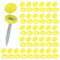 M METERXITY 100-Pack Plastic Hinged Screw Cover Caps, 5mm Shutter Screws with Caps, Fold Snap Washer Covers, Washer Flip Protection Covering M3 M4 M5 Screws Heads [Yellow]