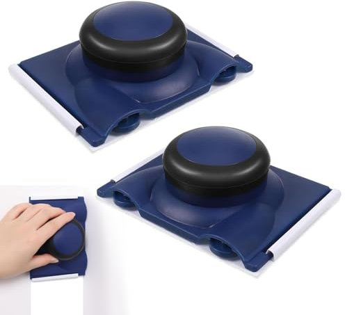 Paint Edger Paint Pad, 2 PCS Multifunctional Paint Edger Tools, Paint Flat Edger, Painting Brush Tools for Cutting in Wall and Ceiling (Blue)