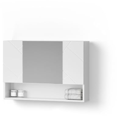 Livinity Badspiegelschrank Ronco, Weiß Hochglanz, 80.1 x 55 cm