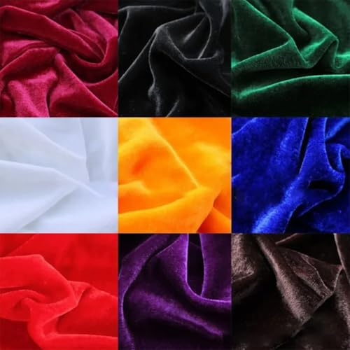 GQZJY Stretch Samt Stoff Pannesamtstoff Meterware weicher Veloursstoff zum Nähen, für Dekostoff Polstermöbel Stuhlbezüge Heimdeko, Breite 160 cm(Size:Width 160cm,Color:Weinrot)