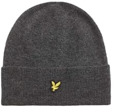 CAPPELLO Uomo LYLE & SCOTT 1874 HE2314A LAMBSWOOL BLEND RIBBED 398 CHARCOAL MARL