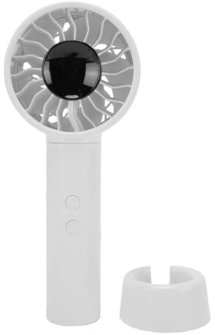 Eminchu Ventilatore Portatile Mini Portatile Oscillante Automatico 6 velocità USB Ricaricabile per Viaggi All'aperto e Uso in Ufficio ABS Ricaricabile 213,3x87,5x54,4mm (WHITE)