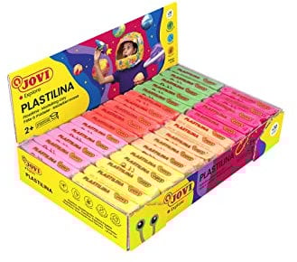 Plastilina jovi 70f tamaño pequeño caja de 30 unidades colores fluorescentes surtidos
