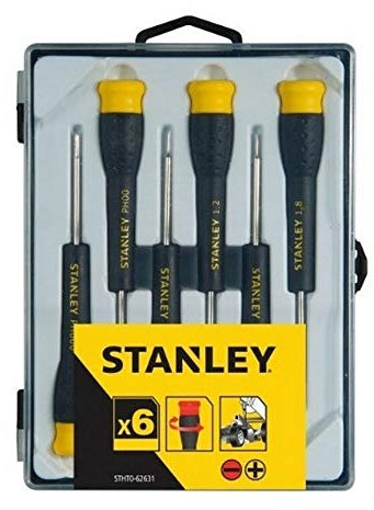 STANLEY STHT0-62631 Cacciaviti di Precisione, 4 x Std - 2 x Ph, Set di 6 pz