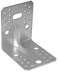 4U-Onlinehandel Winkelverbinder für schwere Lasten mit Rippe - Verbinder aus verzinktem Holz - 10,5 x 10,5 x 9 cm