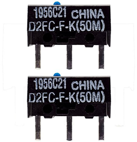 2X D2FC-F-K(50M) Mikroschalter Reparatur-Satz/Repair-Kit passend für Mäuse von Logitech, Razer, Roccat, SteelSeries und Weitere