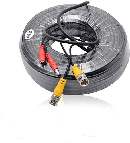 HugeAuto Câble d'alimentation vidéo BNC 50 m RCA DC pour caméra de vidéosurveillance DVR Kit de système de sécurité