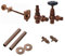 Arroll Luxury Manual Radiator Valve Pack (Antique Copper/Bronze)