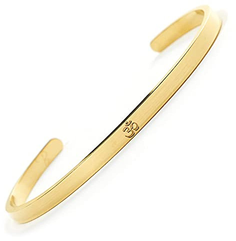 BERGERLIN Om Armband – Goa Armband aus Edelstahl in Gold