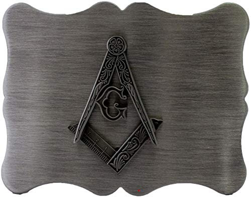 I LUV LTD Freimaurer Kilt Gürtelschnalle Herren Traditionell Antikes Finish 4 x 3 Hergestellt in Schottland