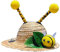 VALICLUD Pet Stroh Hut mit Biene Hund Katze Sombrero Hut Kappe Pet Kopfschmuck Outfit Party Prop Kostüm für Welpen Hund Katze Kleine Tiere