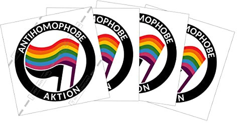 Antihomophobe Aktion Sticker Paket (30, 50,100, 300 oder 500 Stück) 7,4cm x 7,4cm
