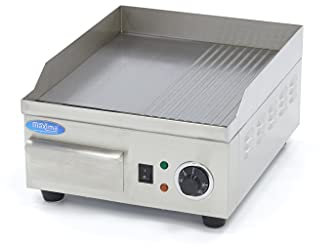 Maxima Piastra Gastro – Mezzo/Mezza – 36 cm – con paraspruzzi – 2000 Watt