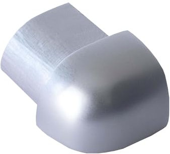 Dalsys Coin Extérieur 12,5mm Aluminium Anodisé Quart de Cercle Chrome Brillant