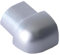 Dalsys Coin Extérieur 12,5mm Aluminium Anodisé Quart de Cercle Chrome Brillant