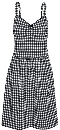 Vive Maria Vichy Summer Damen Trägerkleid schwarz/Creme, Größe:M