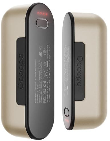 OCOOPA handwärmer elektrisch, 10000 mAh Split-Magnetic 2er-Pack, 4 Heizmodi, schnelleres Aufheizen handwärmer wiederverwendbar,handwärmer USB powerbank für Outdoor im Winter, UT2s (MagTwins)
