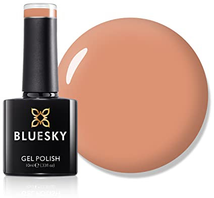 Bluesky Gel Polish, AW22, Orange Lines - AW2222, Orange, Peach, Nude, Long lasting, Chip Resistant, 10 ml (Requires Drying Under UV LED Lamp)