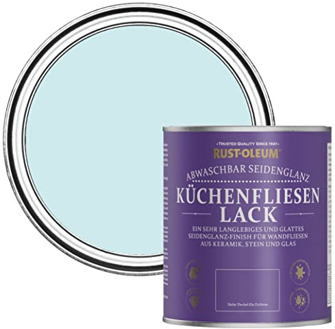 Rust-Oleum Blue water resistant Kitchen Tile Paint in Satin Finish - Duck Egg 750ml