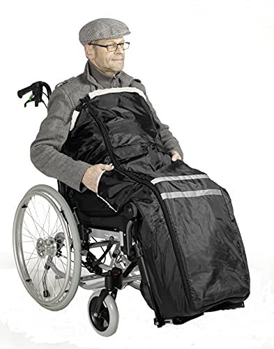 HeRo24 Rollstuhlsack Wetterschutzsack für den Rollstuhlfahrer (Antrahzit-schwarz)