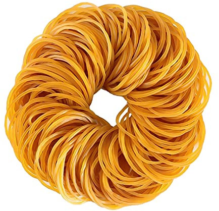 ZZLBZN 200Pcs Elastic Rubber Bands, Sturdy Thick & Stretchable Natural Color Bands, Natural Elastic Bands for School Home Office Supplies Industrial Crafts DIY Everyday Use 38mm