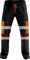Mens Hi Vis Viz Two Tone Jogging Trousers Bottoms Reflective Tape Open Hem Workwear Joggers Orange Black