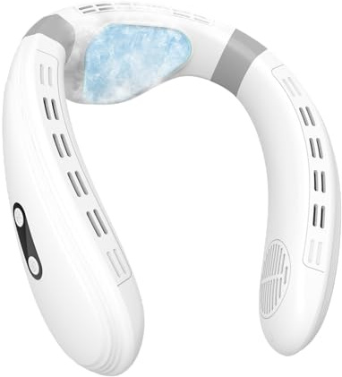 PluvoFan - Ventilatore da collo Back-Windy 6000 mAh con piastra di raffreddamento, freddo compresso, senza lama, portatile, termo-elettrico, ricaricabile, essenziali per le vacanze, per donne, uomini