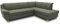 DOMO. collection Ecksofa Panama, klassisches Ecksofa in L-Form, Eckcouch, Sofa Couch, Ecke 254 x 186 cm, in grün