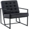 CLP Lounger Avon Samt - Lesesessel Mit Gestepptem Samtbezug Und Stabilem Metallgestell, Farbe:grau