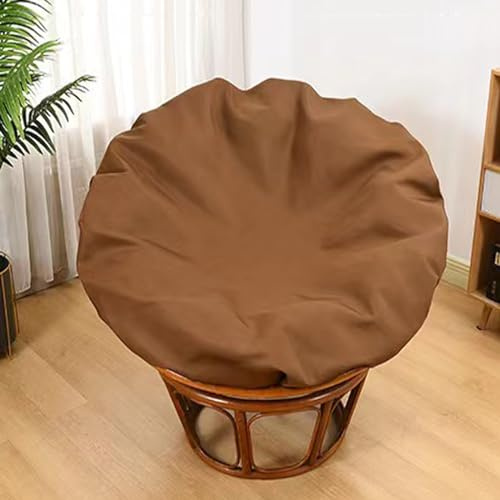 TENAGE Housse de coussin pour fauteuil papasan uniquement, housses de coussin pour fauteuil papasan extérieures et intérieures imperméables avec fermeture éclair et attaches, lavable en machine 100cm