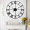 Mee 2ou Große Wanduhr Modern Nahezu Lautlos Ohne Tickgeräusche -80cm Durchmesser Römische Ziffern Wanduhren Modern Wohnzimmer Wanduhr Vintage Für Schlafzimmer Küche Büro Landhausstil Industrial Style
