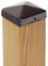 9 x PFOSTENKAPPE PYRAMIDE STAHL SCHWARZ PULVERBESCHICHTET 141 x 141 MM