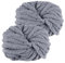 YushengTai Dicke Wolle, 2 Stück 500g Grau Chunky Wolle, Dicke Wolle zum Häkeln Kann zum Stricken von Kissen, Decken, Schals und Mützen Sowie Haustierbetten Verwendet Werden