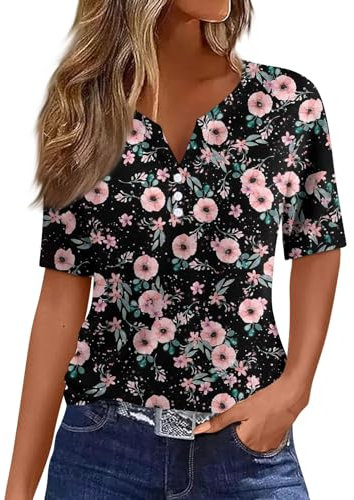 Temu Shop Kleidung Damen Sport Oberteile Tunika Kleid Sommer Bluse T Shirt Weiß Tshirts Henley Longshirt