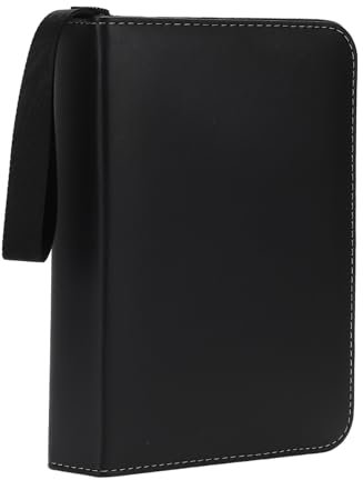 CAPASTEC Karten Sammelalbum Sammelkarten Album 4 Taschenkartenbinder mit 400 Hüllen, Reißverschluss-Albumhalter, Schwarz