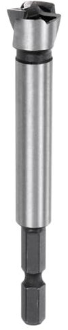 sourcing map Forstner Drill Bit 5/8(15mm) Carbon Steel Multi-Tooth Wood Drilling Forstner Bit Hinge Cutter with 1/4 Hex Shank for Hardwood Softwood Plywood Woodworking Drilling