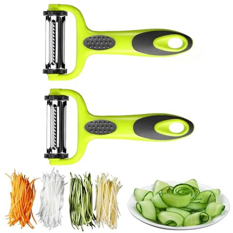 Éplucheur À Légumes Et Fruits 3 En 1, Épluche-Légumes Multifonction 3 En 1, 2 Pièces Éplucheur De Légumes, Éplucheur De Carottes, Éplucheur De Pomme De Terre, Éplucheur Multifonction 3 En 1