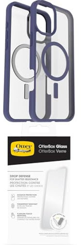 OtterBox Sleek Series MagSafe Case for iPhone 16 Plus, Shockproof, Drop proof, Ultra-Slim, Protective Thin Case, Tested to Military Standard, Clear/Purple, Non-Retail Packaging and Screen Protector
