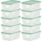 Checkmart [10 Packs Snap-On Airtight containers with Lids 500ml (0.5 Litre) Food Storage Containers, Meal Prep containers with lids- Leak Proof Microwave Freezer Dishwasher Safe Reusable