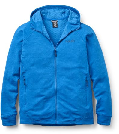Rab Herren Nexus Hoody - Full-Zip Leichte Fleecejacke für Trekking & Klettern, Maya Blue, XXL