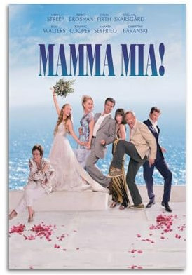 MHUYGGU MAMMA MIA! Dekoratives Leinwandposter, Wandkunst, Dekor, Wohnen, moderne Familienschlafzimmer-Dekoration, Poster, 30 x 45 cm, ungerahmter Stil
