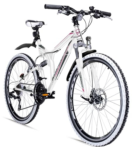 Bergsteiger Phoenix 26 Zoll Mountainbike Fully MTB 21 Gang | Mit Scheibenbremse vorn, V-Bremse hinten, Licht, Schutzblechen und Ständer, ideal ab 160 cm für Alltag und Gelände.