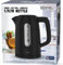 1.7L Black 3000W Cordless Kettle - Electric Fast Boil Auto Shut Off | 360 Rotational Base | For Hot Water, Tea or Coffee | Removable Washable Anti-scale Filter, Status Indicator Light - 1.7 Litre