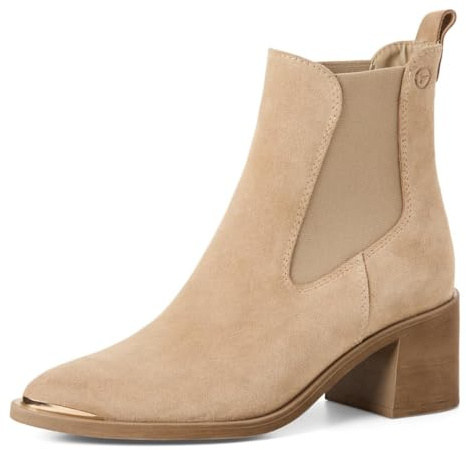 Tamaris 1-25306-47-304 Damen Chelsea Boot Leder/Textil braun braun | Erlebe mit Tamaris Stiefeletten Komfort, Eleganz und urbanen Chic – ideal für Büro, Spaziergänge oder Abende.