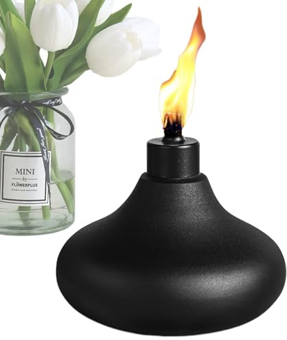 2 Stück Citronella Tischfackeln,Tischfackeln Für Den Außenbereich, Metall-Ölbrenner, Kerzen, Gartenfackeln Mit Fiberglas-Docht Für Hof, Terrasse, Deck, Garten, Party, Landschaft