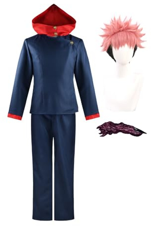 Itadori Yuji Schuluniform Anime JJK Cosplay Kostüm Ryomen Sukuna Finger Anime Halloween Party Outfits Comic Con Verkleidung für Herren