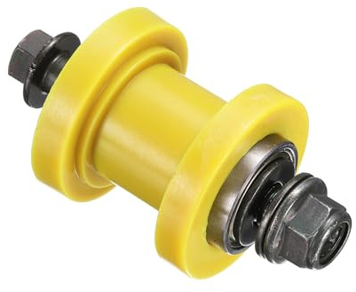 PATIKIL 8mm Poulie À Gorge Galet Tendeur, Galet Tendeur Chaîne Pièces Mini Moto Type Cylindre Nylon Roue Guide Glissière Chaîne Pour Mini Moto Dirt Bike, Jaune