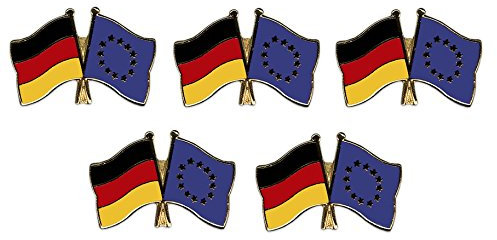 Yantec Pins 5er Pack Deutschland - Europa Freundschaftspin Flagge